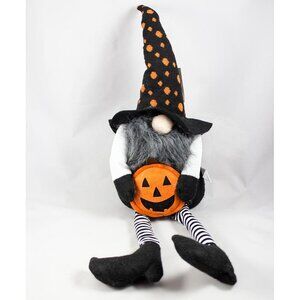 Nordstrom Halloween Gnome w/Pumpkin Shelf Sitter 22" Seasonal Decor NWT
